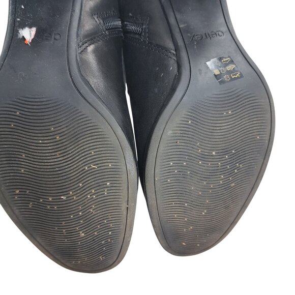 Aetrex Rubi Black Leather Comfort Ankle Boots Size 40 US 9-9.5 Classic Heel - Picture 8 of 13